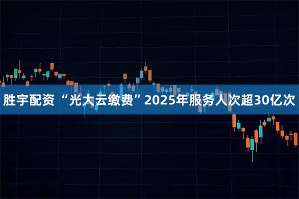 胜宇配资 “光大云缴费”2025年服务人次超30亿次