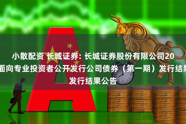 小散配资 长城证券: 长城证券股份有限公司2025年面向专业投资者公开发行公司债券(第一期)发行结果公告