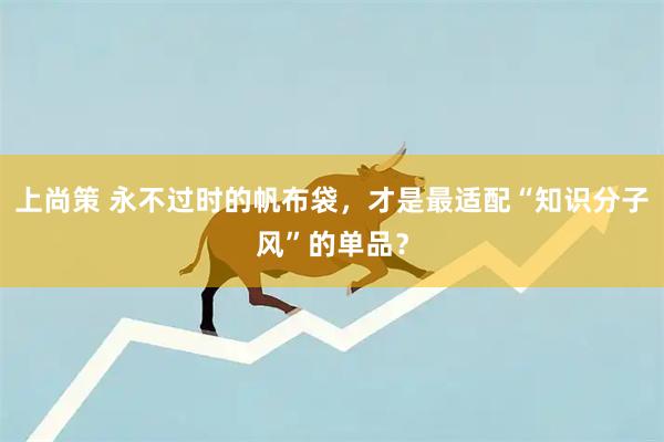 上尚策 永不过时的帆布袋，才是最适配“知识分子风”的单品？